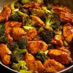One-Pan Harissa Chicken and Broccoli Fresh Dish Presentation