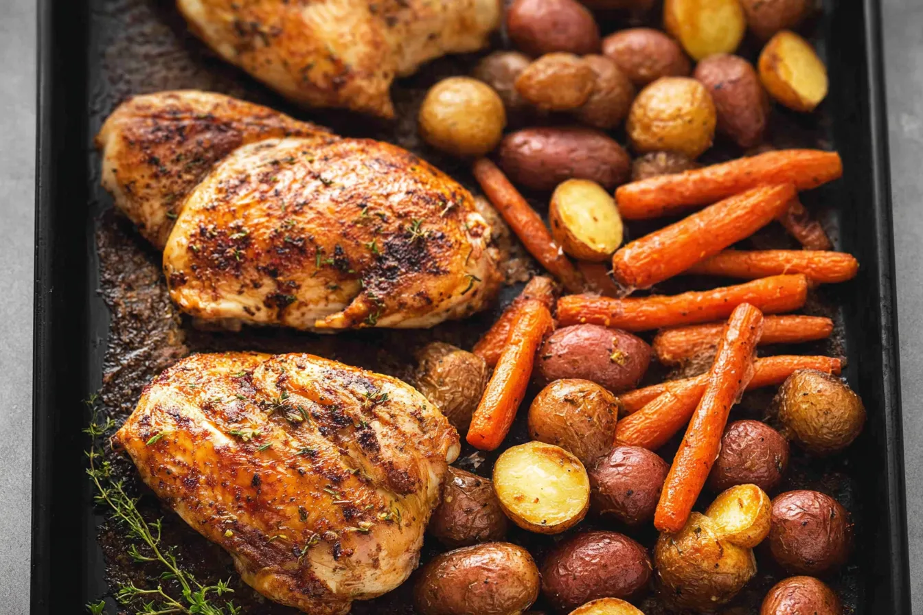 One-Pan Roast Chicken with Potatoes and Carrots