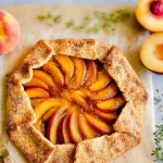 Peach Galette with Brown Sugar Crust Freshly Baked
