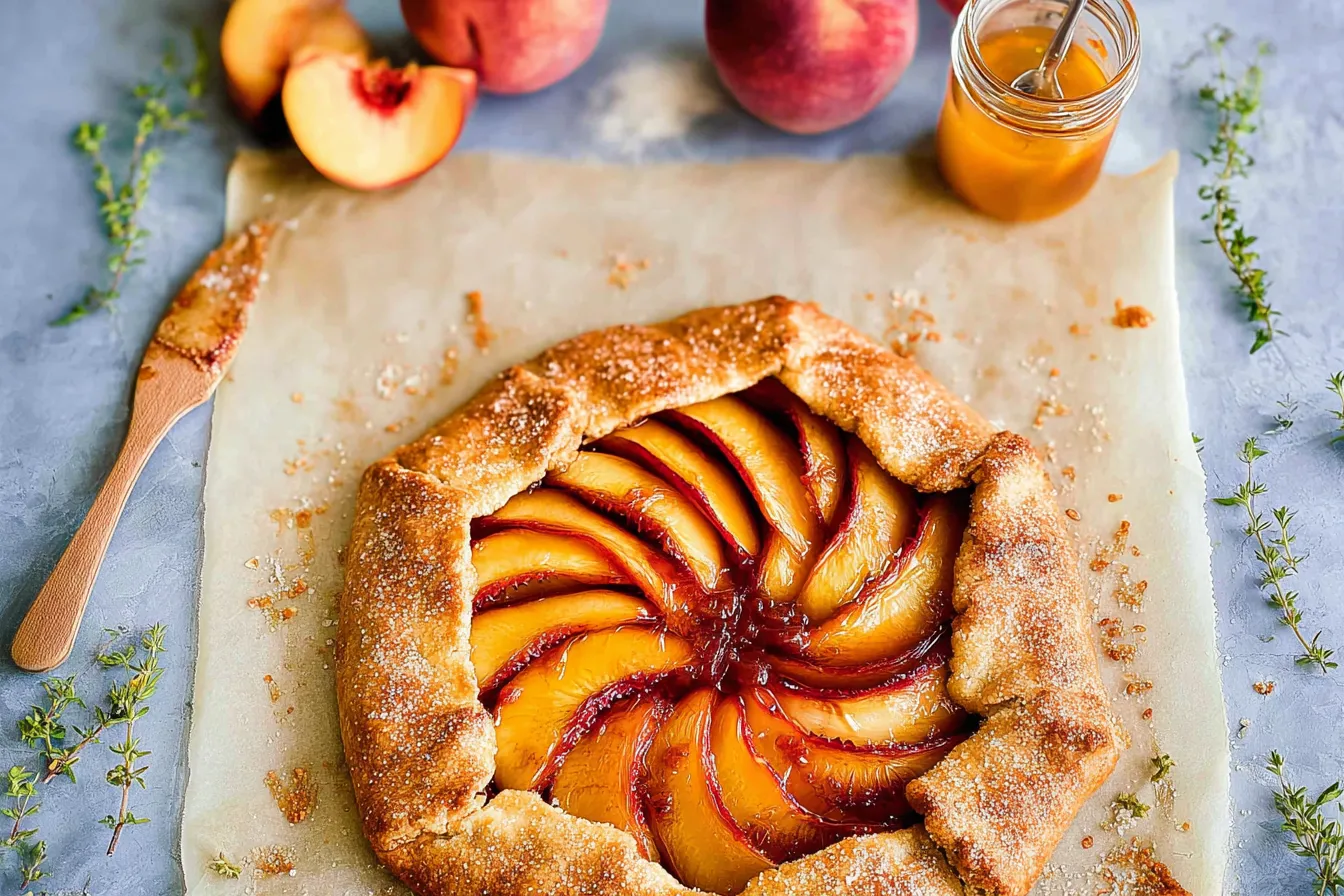 Peach Galette with Brown Sugar Crust