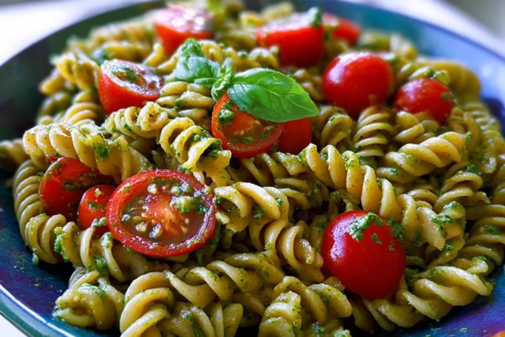 Delicious Pesto Pasta with Cherry Tomatoes