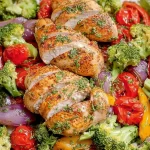 Sheet Pan Chicken and Veggies Ready to Serve