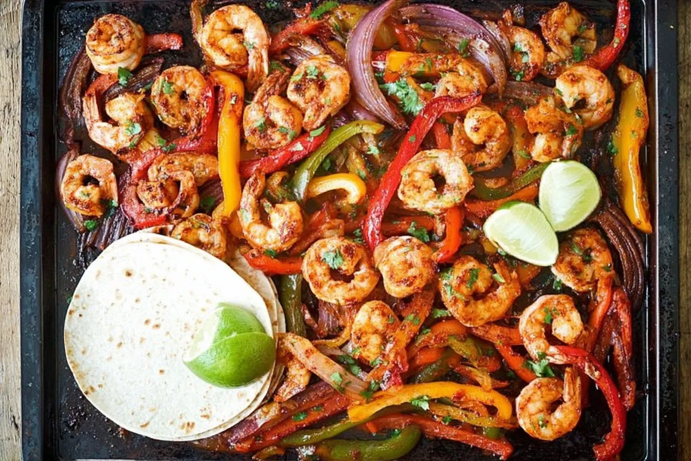 Sheet Pan Shrimp Fajitas