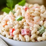 Shrimp Pasta Salad on a Plate