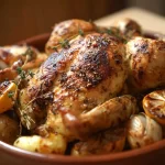 Spatchcock Roast Chicken with Lemon and Thyme - Deliciously Juicy