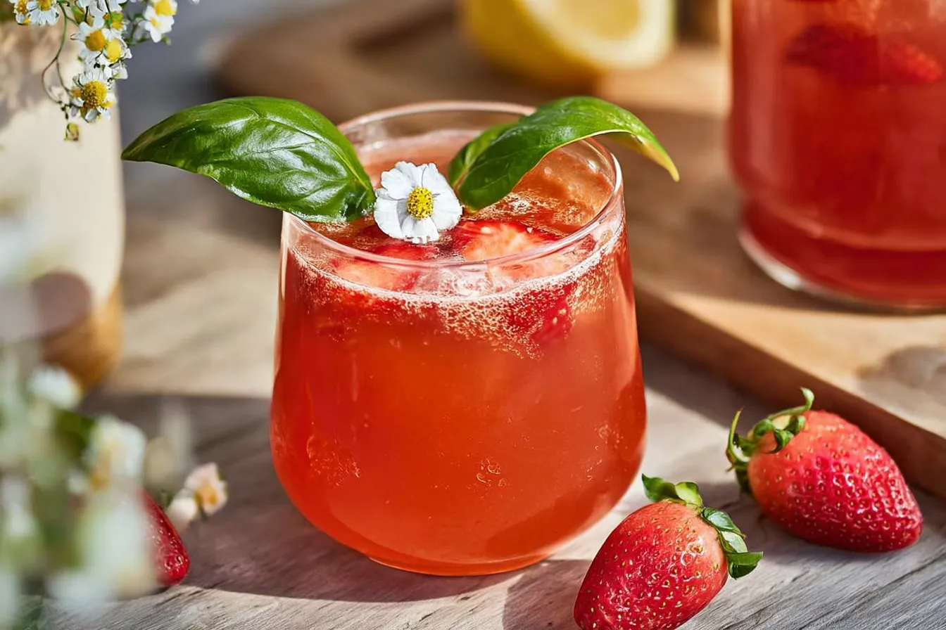 Strawberry Basil Lemonade