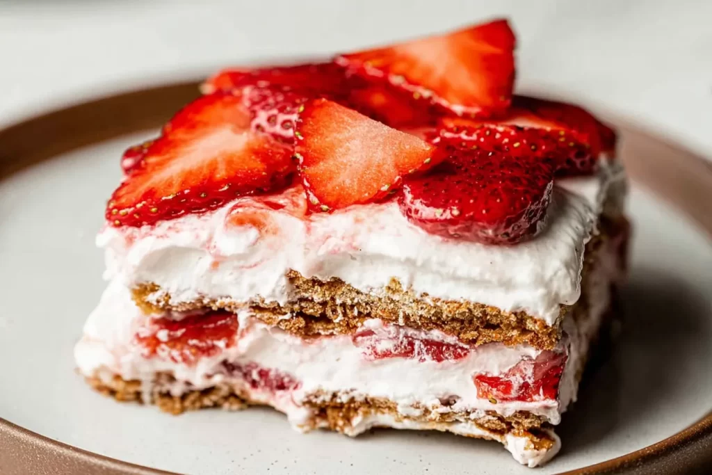 Mouthwatering Strawberry Icebox Cake Ready to Serve