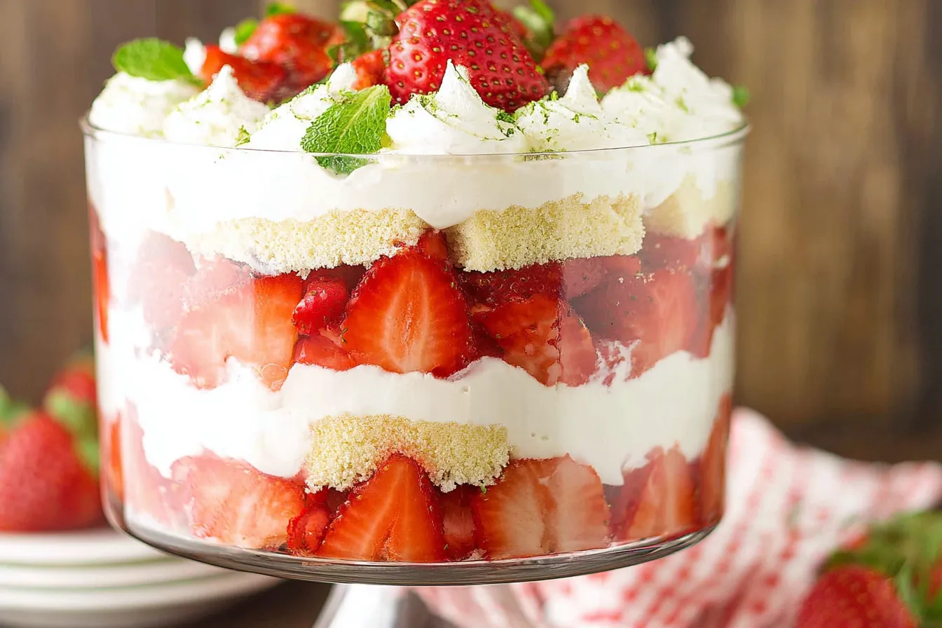 Delicious Strawberry Shortcake Trifle