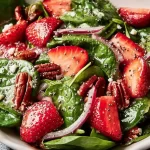 Strawberry Spinach Salad with Lemon Poppy Seed Dressing