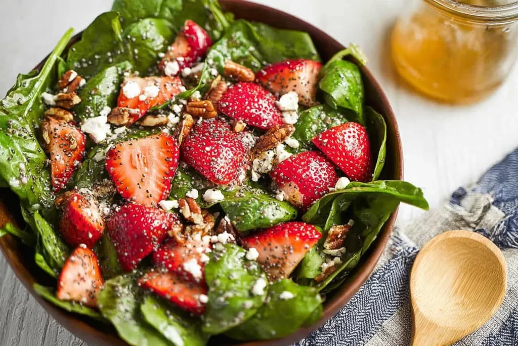 Strawberry Spinach Salad with Poppy Seed Dressing