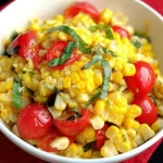 Summer Corn Salad - Fresh Ingredients on the Table