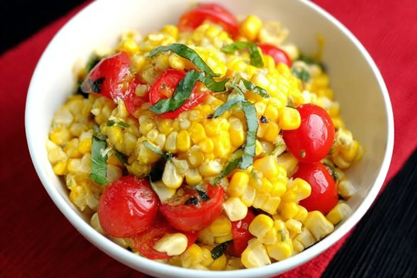 Summer Corn Salad - Fresh Ingredients on the Table