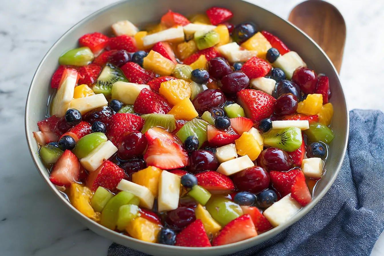 Vibrant Summer Fruit Salad with Honey Lime Dressing