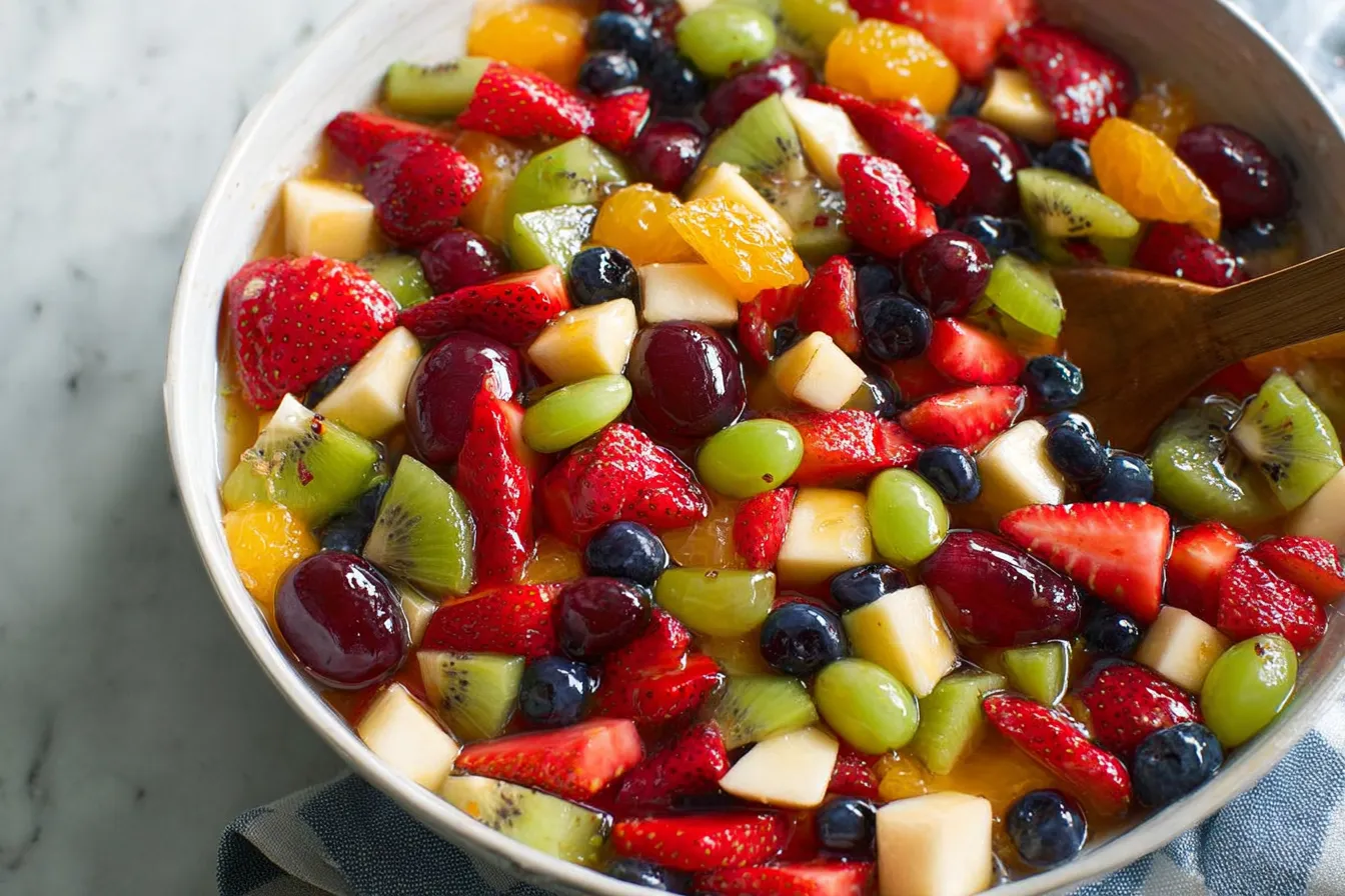 Summer Fruit Salad with Honey Lime Dressing