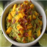 Sweet and Smoky Mango Guacamole Ready to Serve