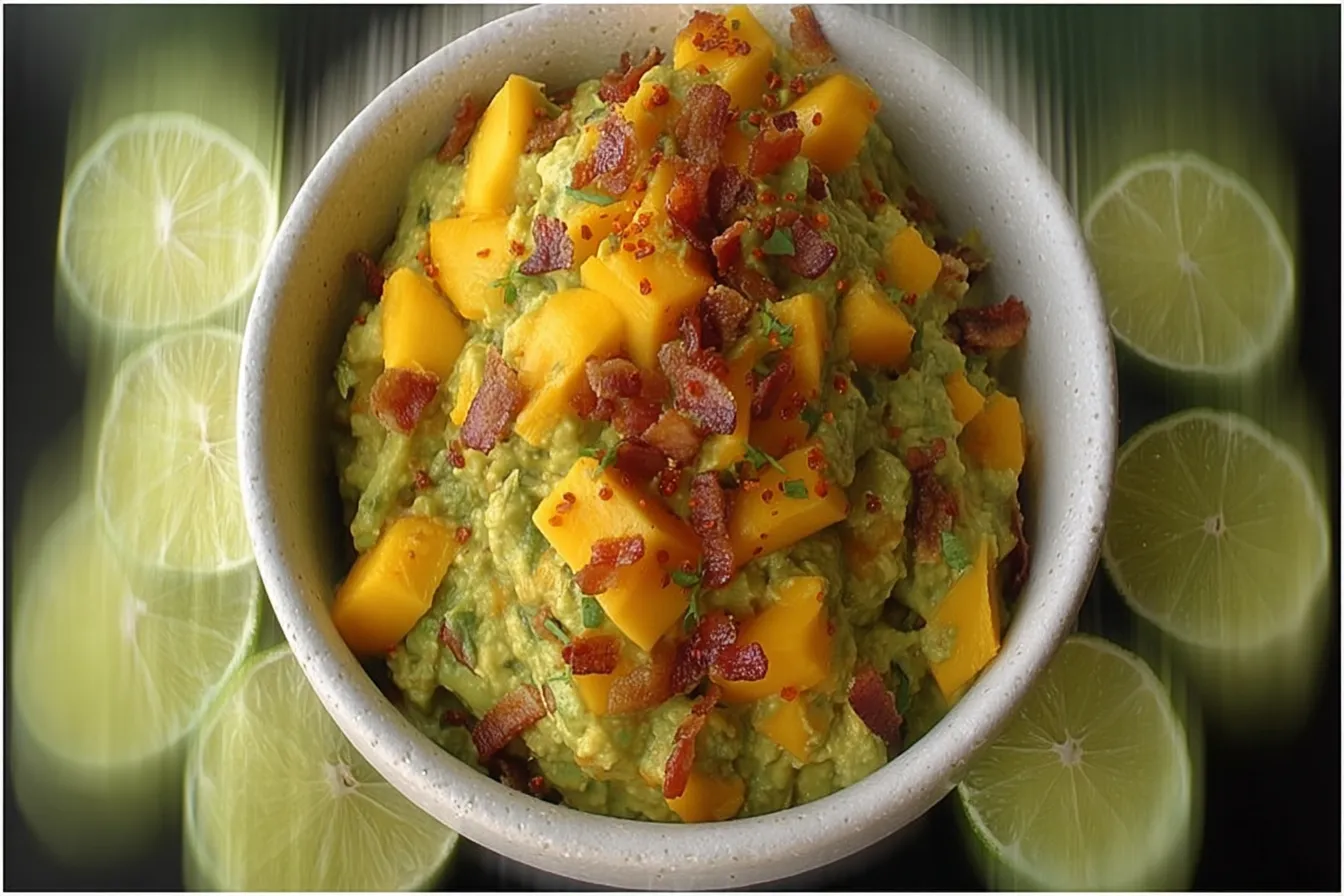Sweet and Smoky Mango Guacamole Ready to Serve