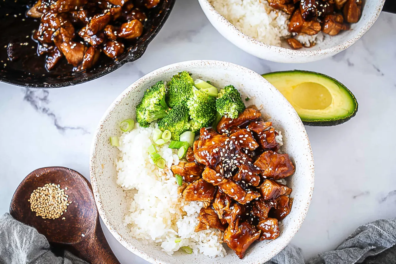 Delicious Teriyaki Chicken Rice Bowls Ready to Serve