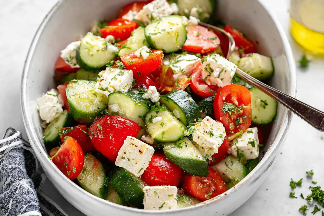 Tomato Cucumber Feta Salad