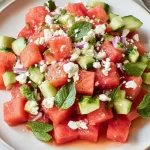 Watermelon Feta Mint Salad: A Colorful Summer Dish