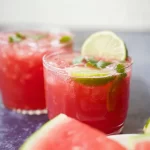 Refreshing Watermelon Limeade Punch in a Glass