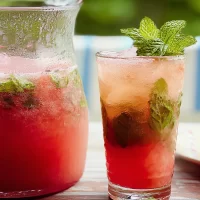 Watermelon Mint Agua Fresca in a Glass