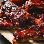 Succulent BBQ Ribs Plated to Perfection