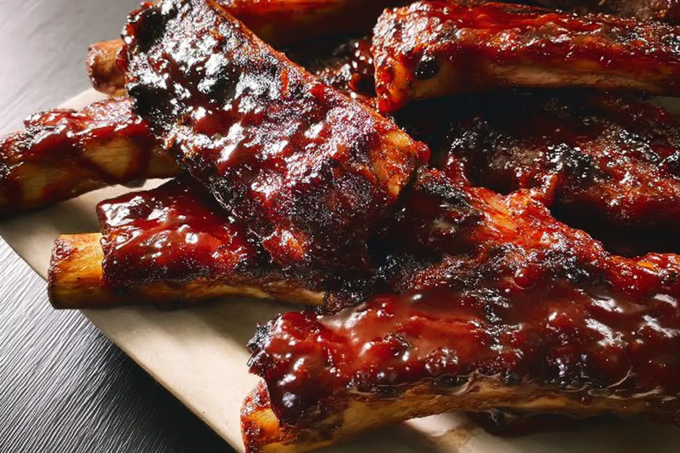 Succulent BBQ Ribs Plated to Perfection