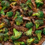 Beef and Broccoli Stir-fry on a Plate