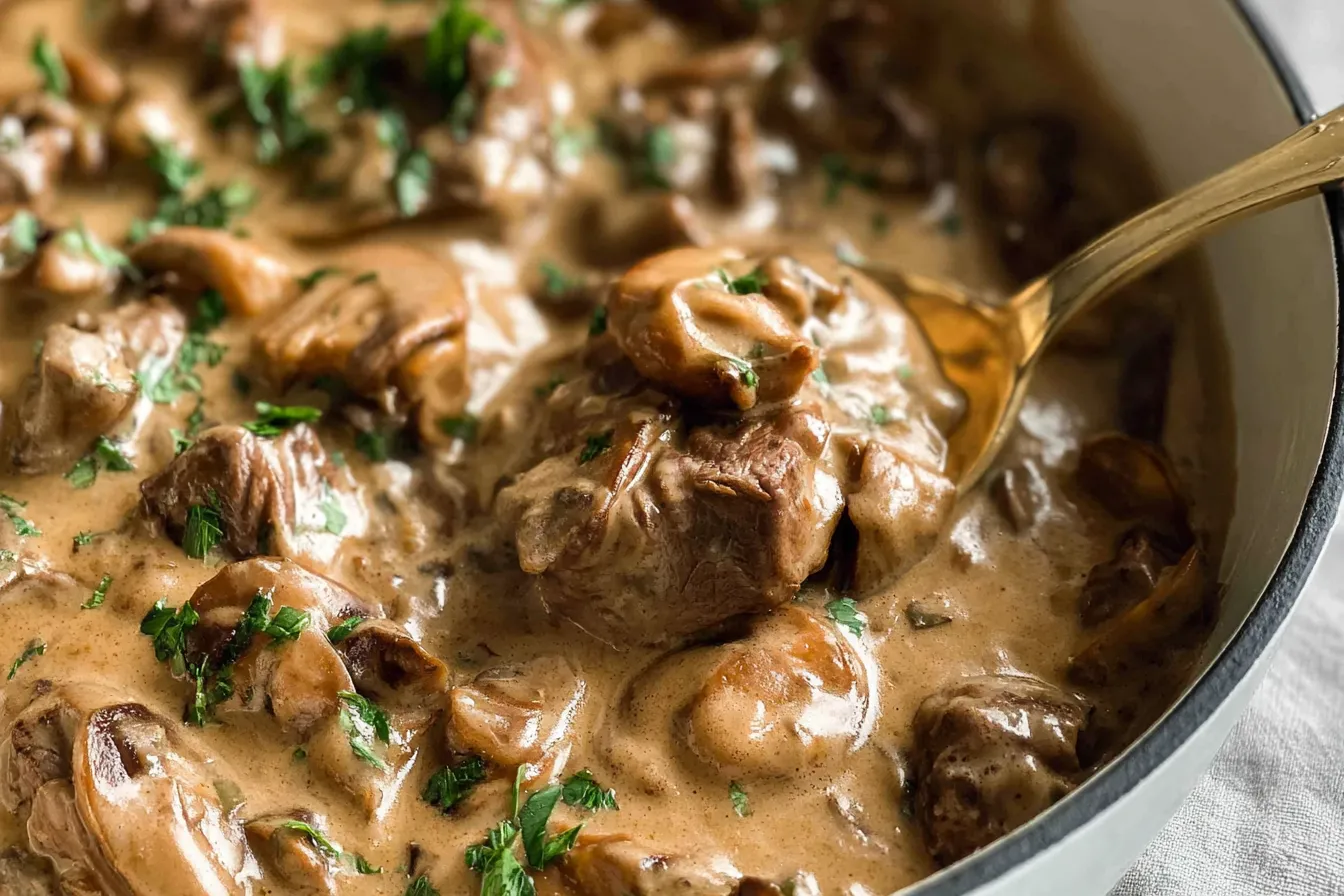 Delicious Beef Stroganoff in Creamy Sauce