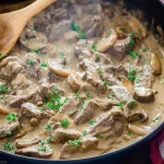 Delicious Beef Stroganoff Ready to Serve