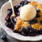 Homemade Blueberry Cobbler Fresh Out of the Oven
