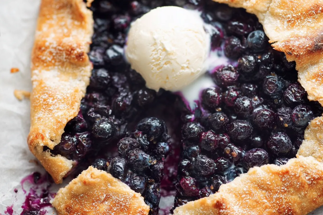 Delicious Blueberry Galette Fresh from the Oven