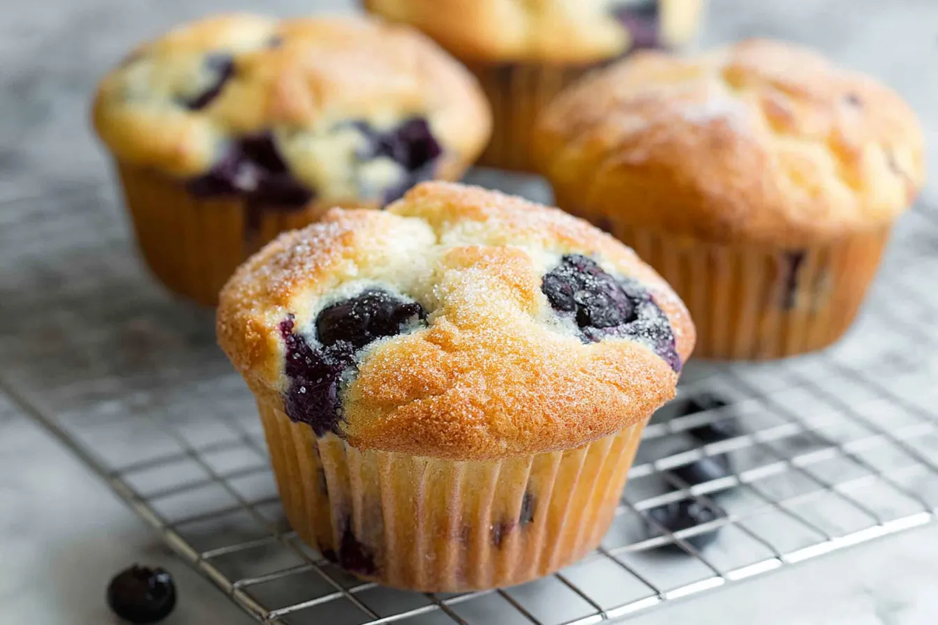 Delicious Blueberry Muffins Fresh Out of the Oven