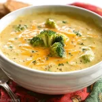 Delicious Broccoli Cheddar Soup in a Bowl