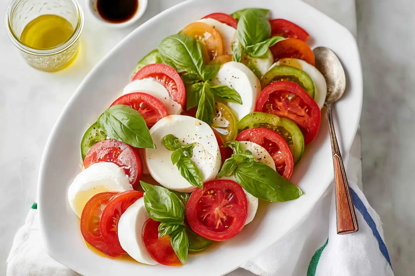 Fresh Caprese Salad with Mozzarella and Basil