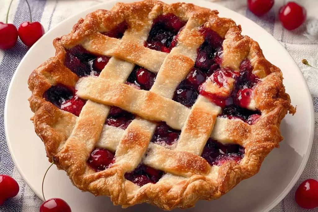 Delicious Cherry Pie Fresh from the Oven