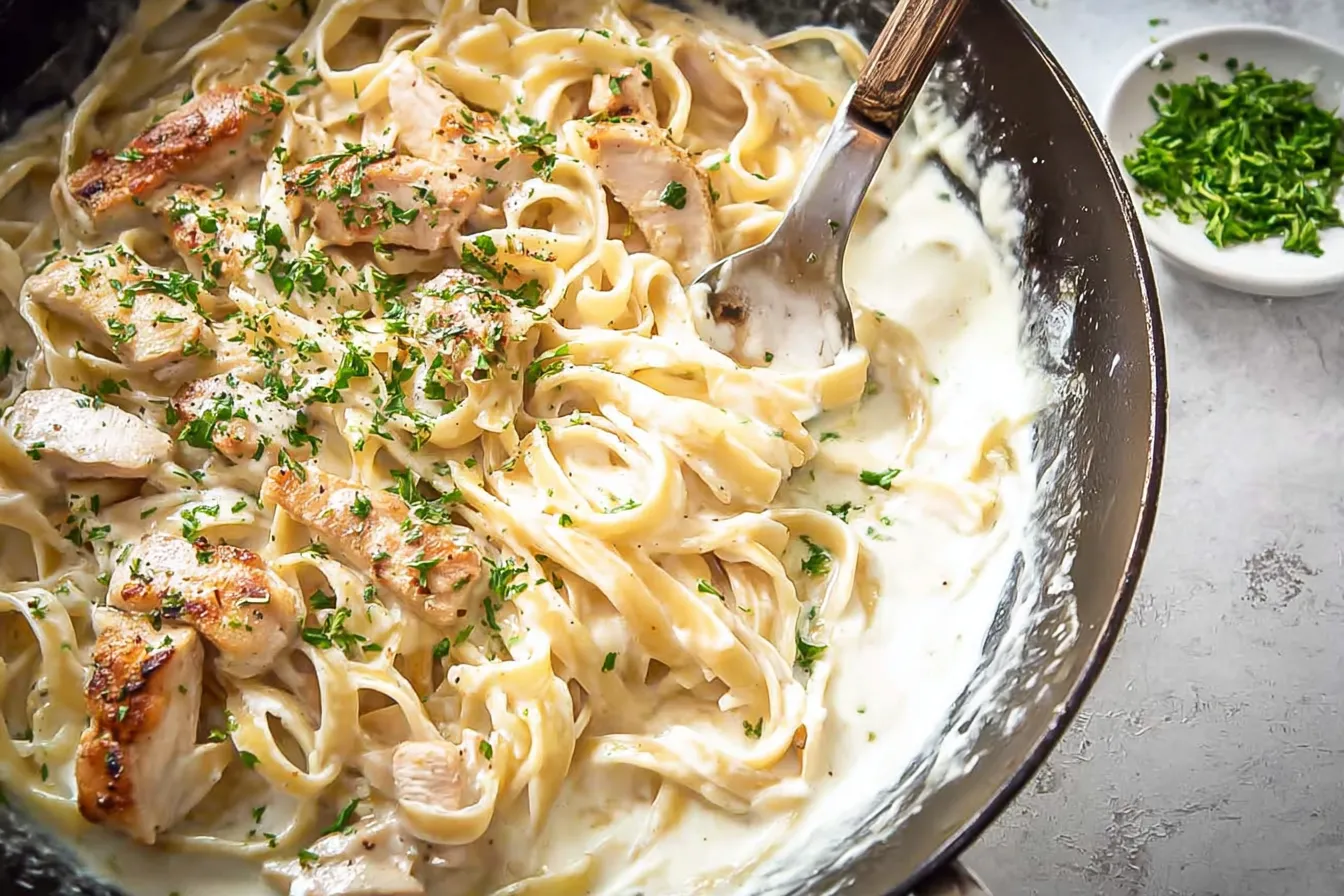 Delicious Chicken Alfredo in Cream Sauce