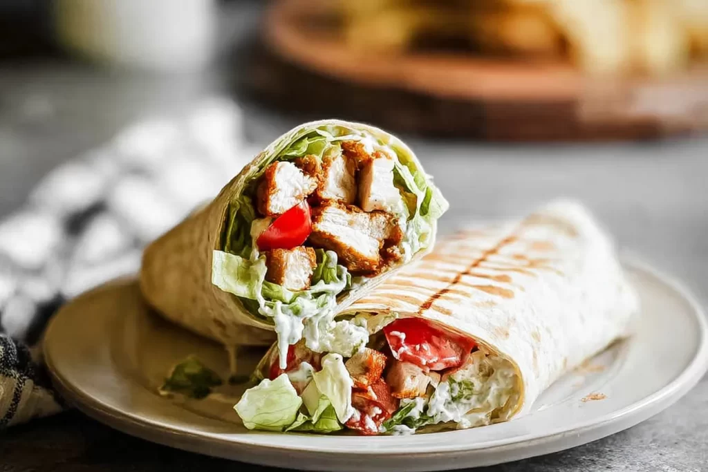 Savory Chicken Caesar Wraps Ready to Serve