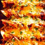 Delicious Chicken Enchiladas Ready to Serve