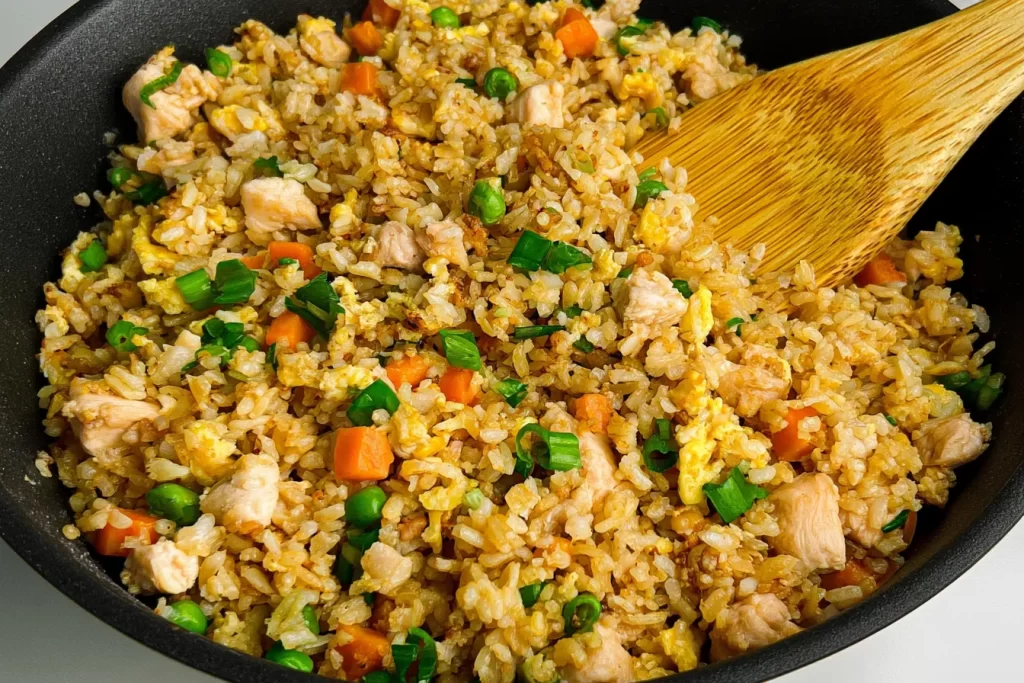 Delicious Chicken Fried Rice Served Hot