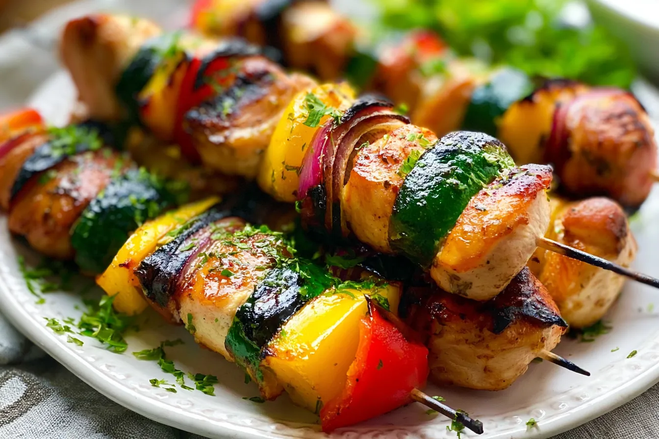 Savory Chicken Kabobs on the Grill
