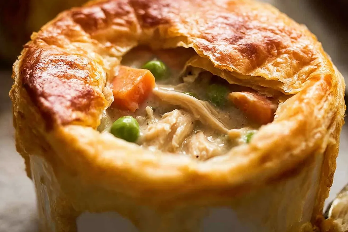 Delicious Homemade Chicken Pot Pie Fresh Out of the Oven
