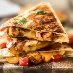 Delicious Chicken Quesadillas on a Plate