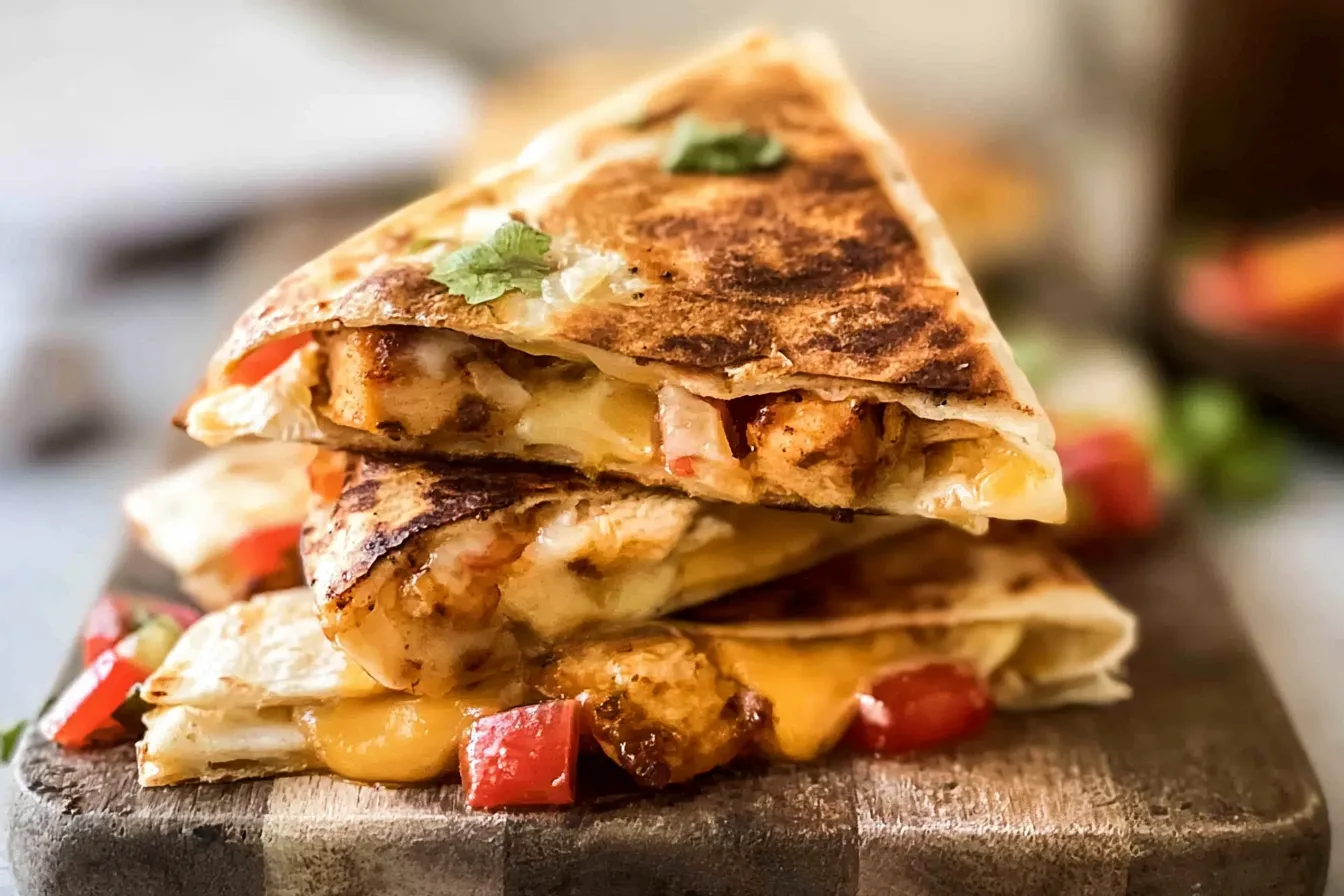 Delicious Chicken Quesadillas on a Plate