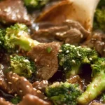 Chinese Beef and Broccoli Stir-Fry Close-Up