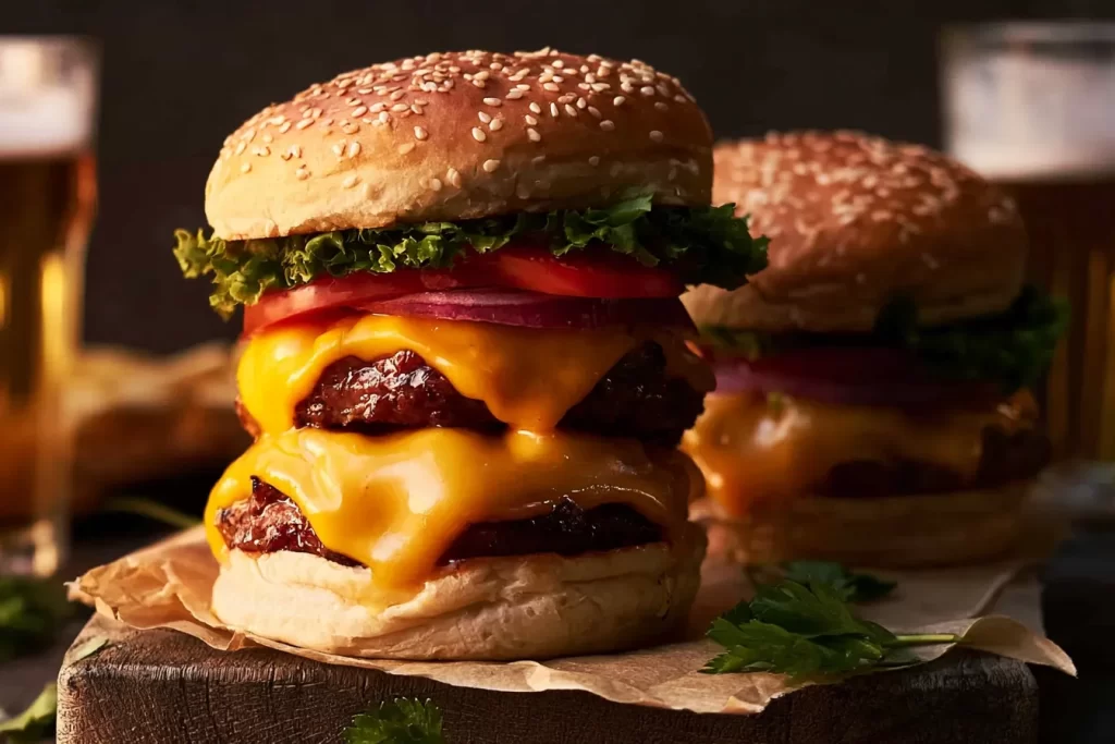 Classic Cheeseburger Ready to Be Served