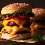 Classic Cheeseburger Ready to Be Served