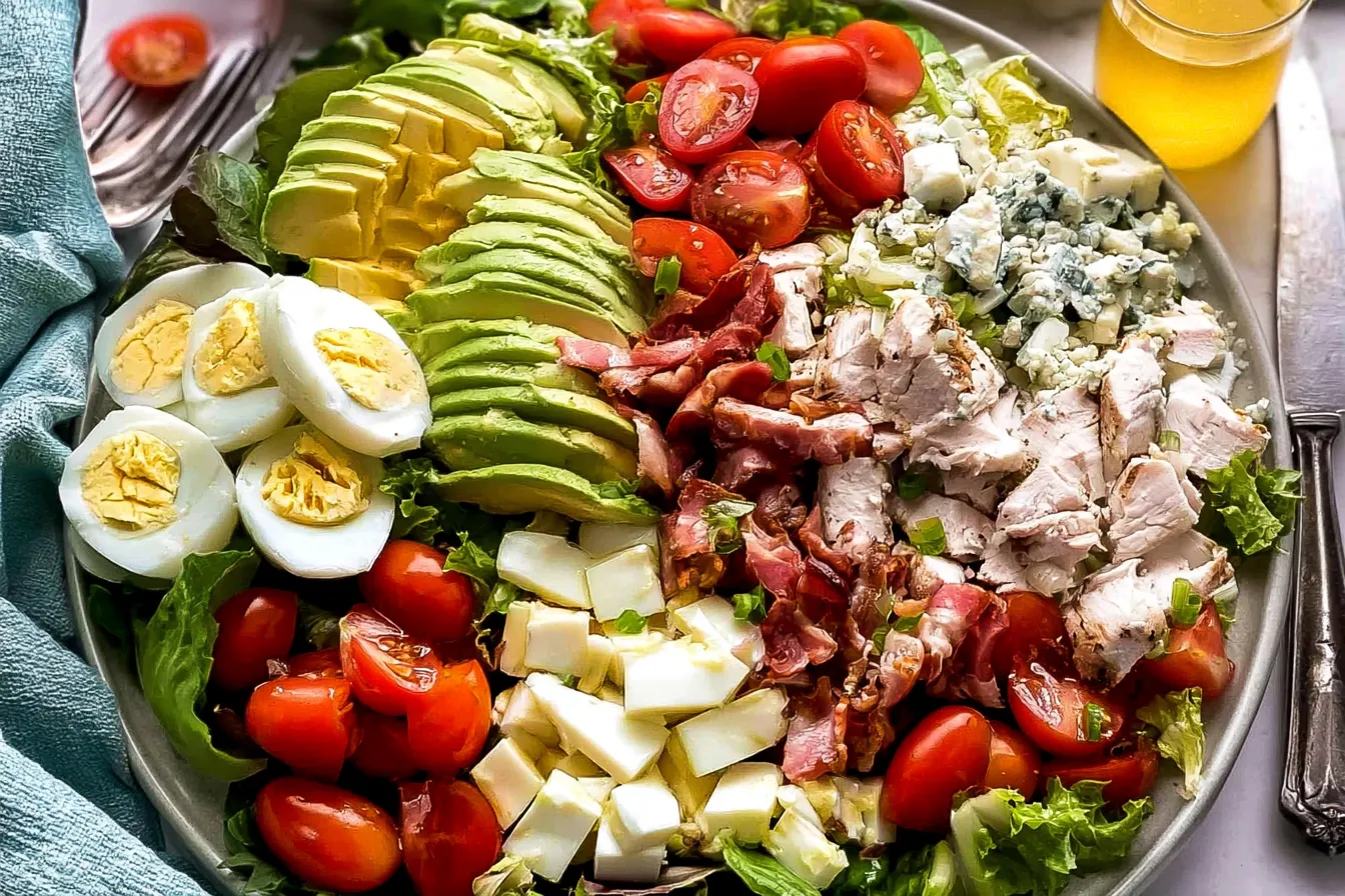 Colorful Cobb Salad Loaded with Fresh Ingredients
