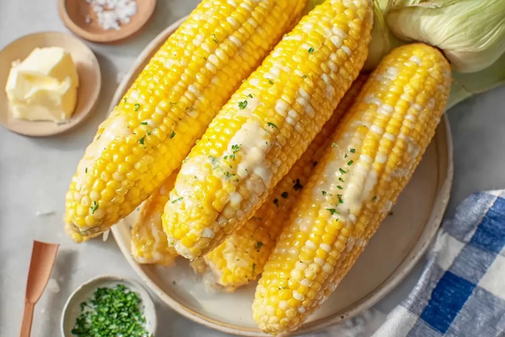 Crispy Grilled Corn on the Cob Ready to Enjoy