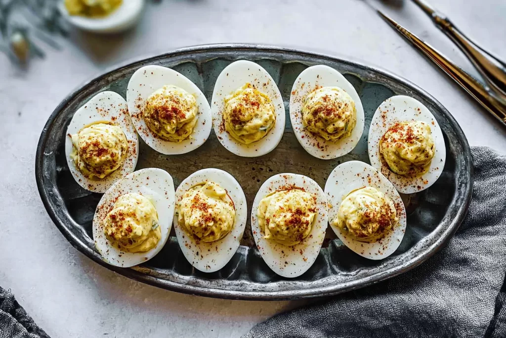 Delicious Deviled Eggs Ready to Serve